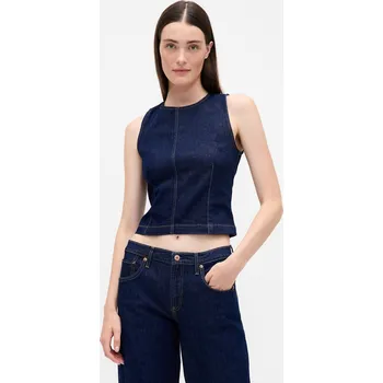 GAP Denim Crop Top GAP modrá 3467784
