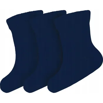Balení 3 dětských hladkých bavlněných ponožky Milusie v tmavě modré barvě, vel. 15/17