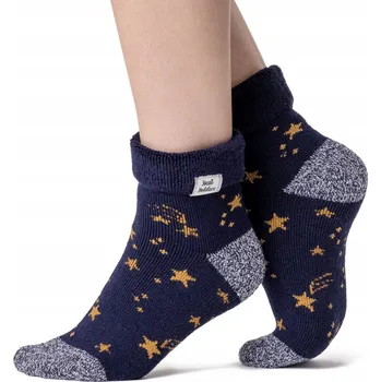 Dámské ponožky Heat Holders dámské LITE ponožky ORION Modré se Zlatými hvězdičkami