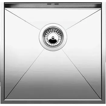 Granitový dřez Jednokomorový dřez Blanco ocel stříbrný
