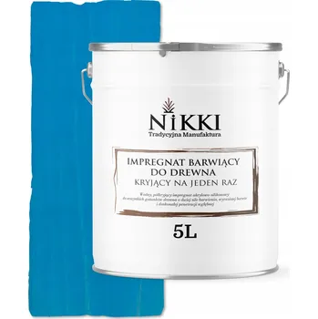 Lak na dřevo IMPREGNACE NA DŘEVO EXTRA LAZURA OCHRANNÁ S BARVOU JEDNOVRSTVÁ MODRÁ 5L UV