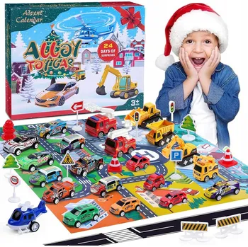Kalendář ADVENTNÍ KALENDÁŘ PRO CHLAPCE AUTÍČKA VOZIDLA AUTÍČKA NA DÁREK 24 dní