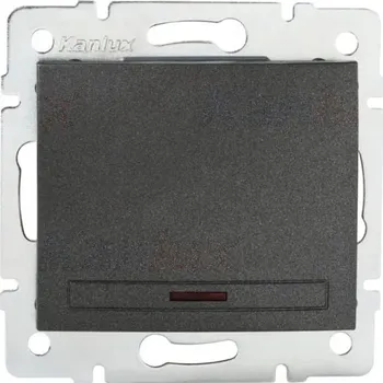 vypínač Jednopólový vypínač pod omítku Kanlux grafitový 24901