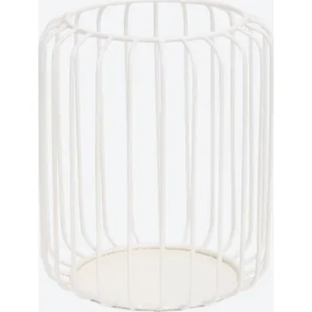 Obraz Kovový lampion bílý na malé svíčky typu tealight nebo ohřívače