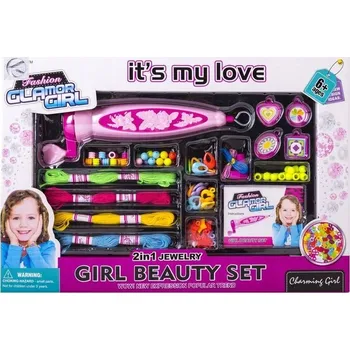 kreativní sada SADA NA ZAPLÉTÁNÍ VLASŮ, COPÁNKY, KORÁLKY A OZDOBY PRO HOLČIČKU