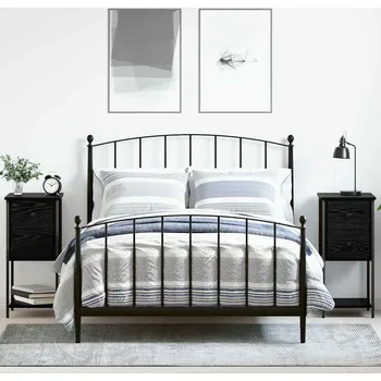 Ložnice Noční skříňka 2 pcs Černý dub 32 x 42 x 70 cm Kompozitní dřevo