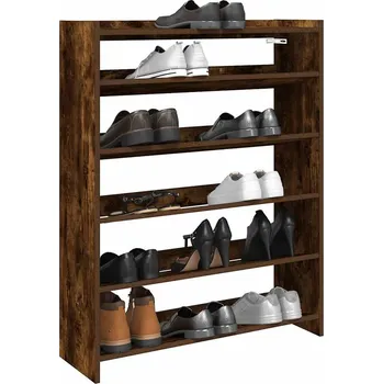 Botník Botník kouřový dub 80x25x100 cm kompozitní dřevo