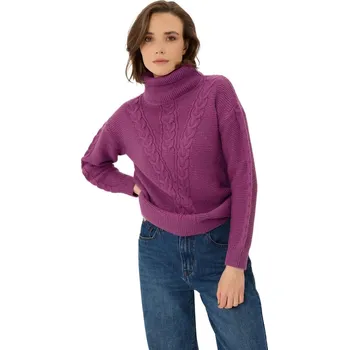 Dámský svetr Dámský svetr VOLCANO-S-ESSIE-404M-HEATHER MEL Šedá S