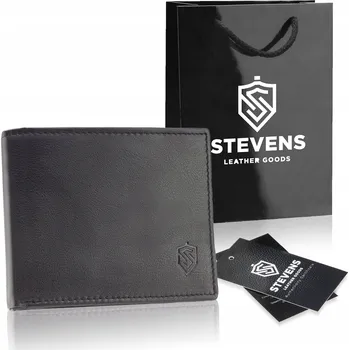 Peněženka STEVENS Velká Kožená Pánská Peněženka na Doklady a Karty s RFID Zabezpečením - Ideální Dárek Q3