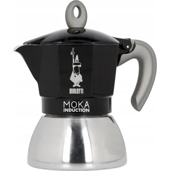 Příprava kávy Moka konvice Bialetti New Moka Induction černá