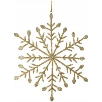 Vánoční dekorace Vánoční dekorace vločka z korálků Ruční výroba 35 cm