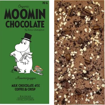 Čokoláda Kalmar Chokladfabrik Bio čokoláda Moominpappa 41% / káva a krokant