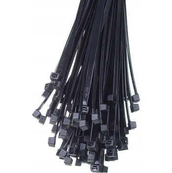 Organizace kabelů Upínací pásky stahovací pásky 4,5x250 černé stahovací pásky 100 kusů