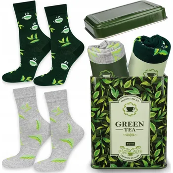 Dámské ponožky SOXO dámské ponožky s čaj v plechovce