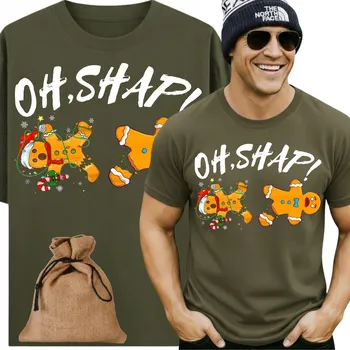 Pánské tričko VÁNOČNÍ TRIČKO Oh Snap, VÁNOČNÍ TRIČKO DÁREK JEŽÍŠKA 3XL