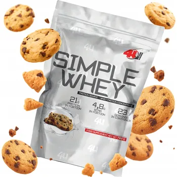 Protein Protein 4U Nutrition syrovátkový koncentrát WPC, příchuť sušenky