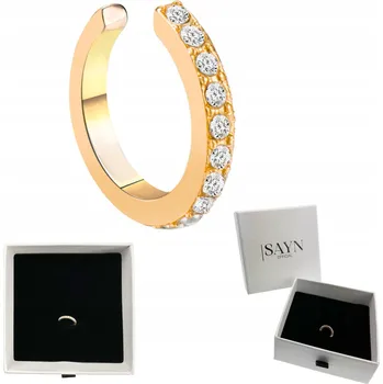 Náušnice ZLATÁ NÁUŠNICE NA UCHO OCEL CHIRURGICKÁ KRABIČKA