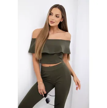 Set s volánkem khaki Kesi kaki 3085649