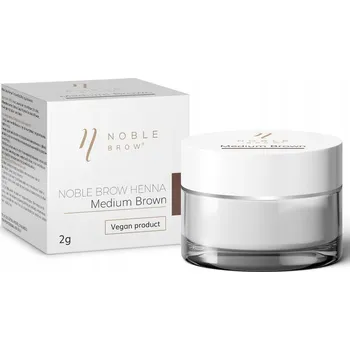 Tužka na obočí Pudrová henna na obočí Noble Lashes Středně hnědá