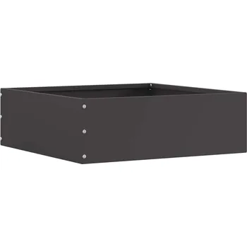 Truhlík Okraj trávníku Černá 40 x 40 x 13 cm Ocel