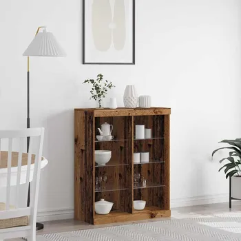 LED komoda Staré dřevo 41 x 37 x 100 cm kompozitní dřevo