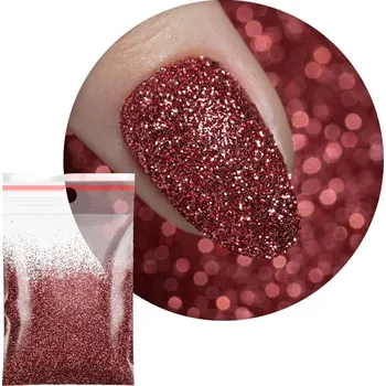 Prášek Ozdoby Na Nechty 20g Kosmetický Červený Elegantní Třpytky Č. 72