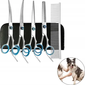Vrták Sada profesionálních nůžek na stříhání psů Presenty 5v1