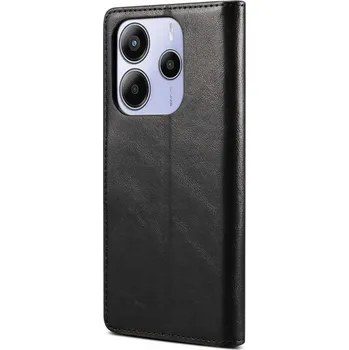 Pouzdro na mobilní telefon Flipové pouzdro Lenuo pro Xiaomi Redmi Note 14 5G, černé