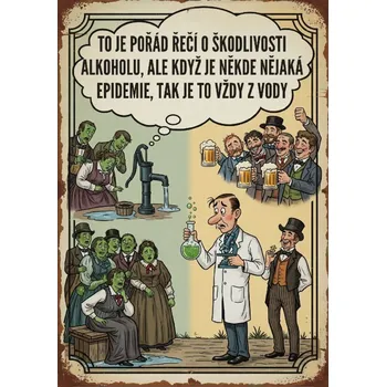 Plechová cedule Plechová retro cedule - To je pořád řečí... Provedení: Dibond: 30 x 20 cm