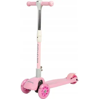 Koloběžka BALANČNÍ TŘÍKOLKA SKLÁDACÍ RŮŽOVÁ SVÍTÍCÍ KOLEČKA PRO DĚTI