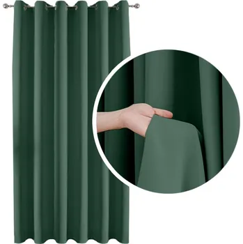 Obraz Zatemňovací závěs 90% SILNÝ na kroužcích PRŮCHODKÁCH 140x250 ZELENÝ