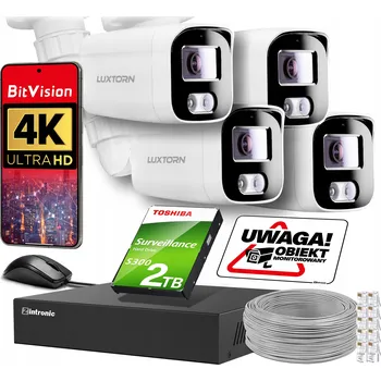 IP kamera Monitorovací sada Luxtorn 4xBVT8-30V1-IR9P4S18MPL