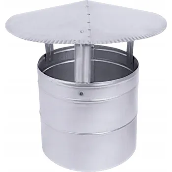 Komín Větrací Komín Ø220mm/27cm Komínová hlavice Pozink Trubka pro odvětrávání střechy