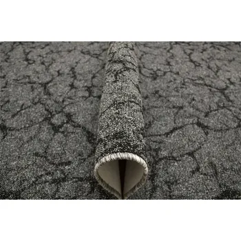 Koberec KOBEREC SMYČKOVÝ NA FILCU ŠEDÝ ČERNÝ VZOR JAKO MRAMOR MARBLE 300x400 cm