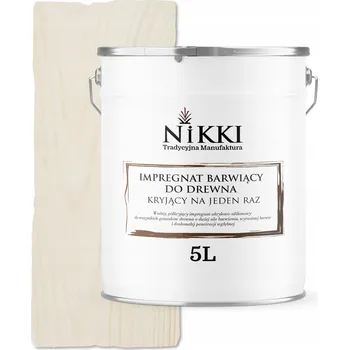 Lak na dřevo IMPREGNACE NA DŘEVO EXTRA LAZURA OCHRANNÁ KRYCÍ BÍLÁ 5L - JEDNA VRSTVA