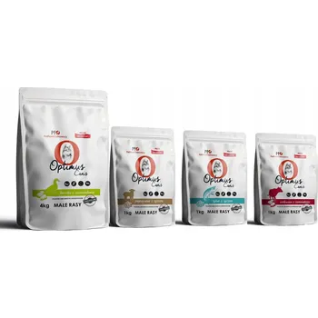 Krmivo pro psa 7kg Sada suchého krmiva Optimus Canis kachna, jehněčí, ryba, hovězí