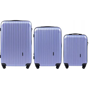 Wings Sada pevných kufrů ABS 2011-3 KPL L. PURPLE, 3 kusy, 198 l