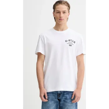 Pánské tričko Bavlněné tričko G-Star Studio ams D26862.336 bílá 00X, vel. M