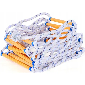 Žebřík 10m Žebřík s karabinou, nosnost 200 kg.