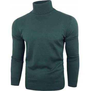 Pánský svetr Rolák pánský svetr Elegantní Pohodlný Bavlna Láhvově Zelená vel. XL
