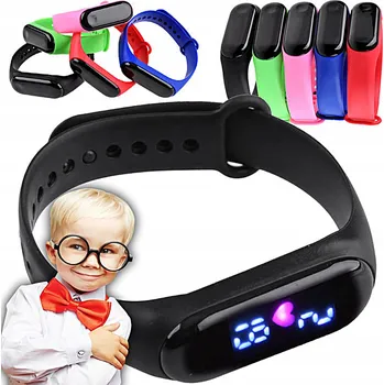 Hodinky ELEKTRONICKÉ HODINKY BAND PRO DĚTI CHYTRÉ HODINKY DATUMOVKA SILIKONOVÝ ŘEMÍNEK