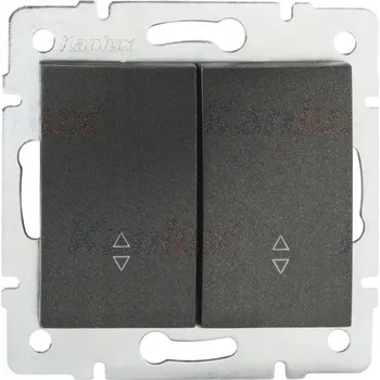 vypínač Trojitý vypínač pod omítku Kanlux grafitový 25251