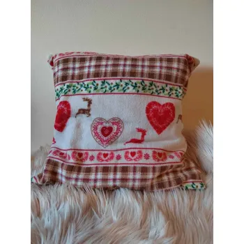 Povlak na polštářek Povlak na polštář fleecový 42x42 cm vánoční motiv č.1, 1 ks Povlak na polštářek