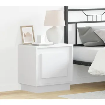 Ložnice Noční skříňka Bílá 44 x 34,5 x 45 cm kompozitní dřevo