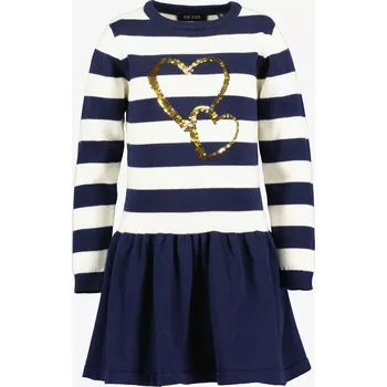 Dívčí šaty Dívčí pleteninové šaty s flitrovým srdíčkem Blue Seven 773649 velikost 104