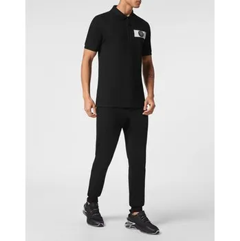 Pánské tričko Plein Sport Polokošile 2051 Černá Slim Fit 3XL