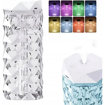 Zvlhčovač vzduchu ZVHLČOVAČ VZDUCHU DIFUZÉR VŮNĚ AROMATERAPIE MLHA USB RGB KŘIŠŤÁL
