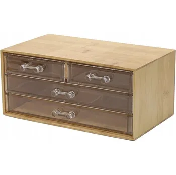 Organizér na kosmetiku ORGANIZÉR NA KOSMETIKU, BAMBUSOVÝ, 4 ZÁSUVKY