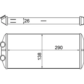 Výměník tepla Výměník tepla pro vnitřní vytápění MAHLE ORIGINAL AH 15 000S