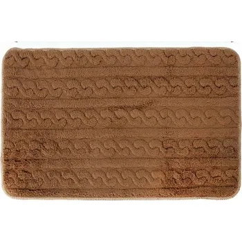 Koupelnová předložka KOUPELNOVÁ PŘEDLOŽKA PROTIUKLUZOVÁ MĚKKÁ HEBKÁ hnědá 45X75CM